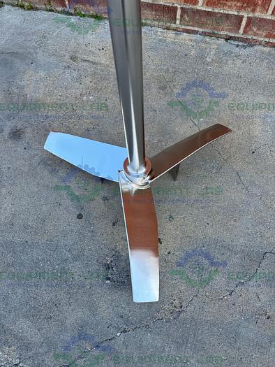 Used Schott AG  316 Stainless Steel Impeller 58" Height  x 6" Flange Fitting
