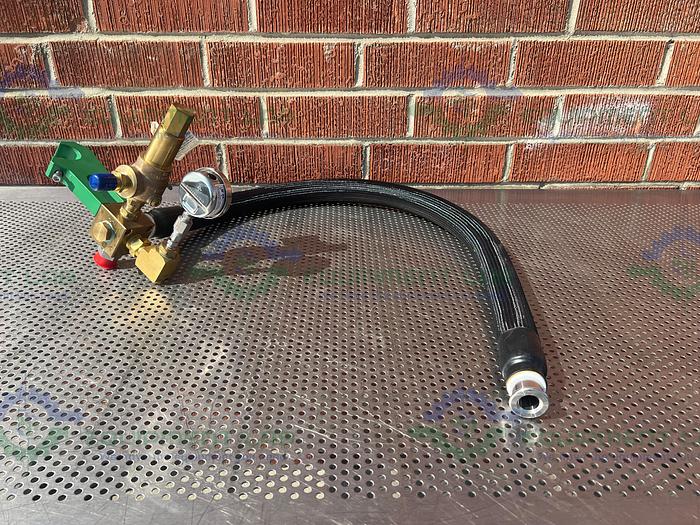 Used Huber Insulated Flexible Chiller Hose 48" w/ 1.5" Beaded Fitting, Kunkle Valve