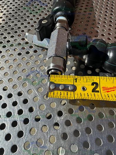 Used Huber  Insulated Flexible Chiller Hose 76" w/ Valve 3/8" Male Threaded Fitting