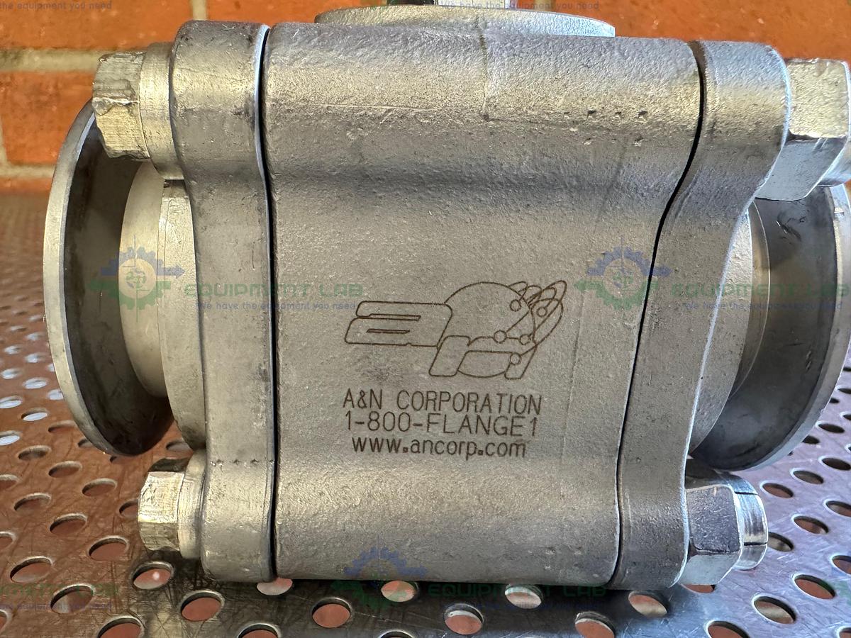 Used A&N Corporation A35I Stainless Steel Ball Valve w/ KF50 Vacuum Fitting