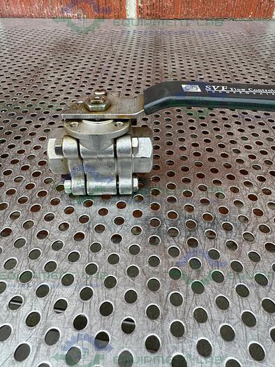 Used SVF -F. C. I. R86666ATSE Compression Ball Valve w/ 1/2" Sanitary Fitting 1500PSI