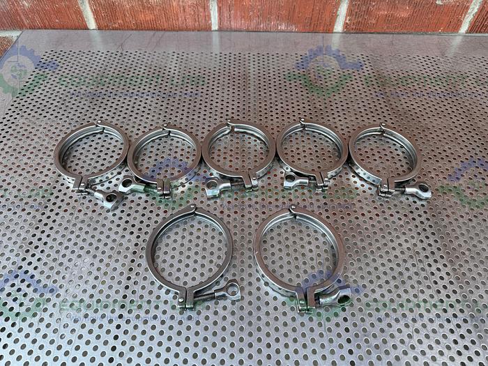 Used Stainless Steel  Heavy Duty Clap w/ 5" OD