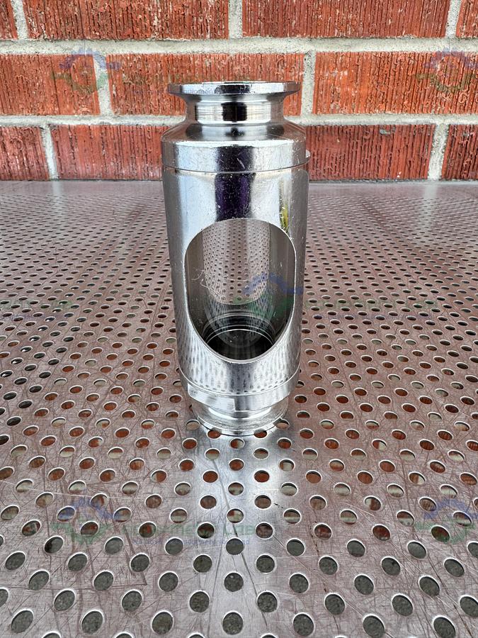 Used Lowtech Stainless Steel In Line Sight Glass w/ 2" Sanitary Fitting
