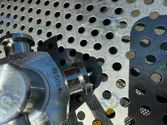 Used GE Healthcare Salvi DN10 969 4-way 316 Valve 18-1012-56 w/ 1/2" Sanitary Fitting