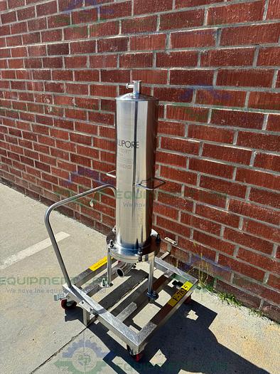 Used Millipore Stainless Steel Cartridge Filter Housing 8" Diameter x 31" Height