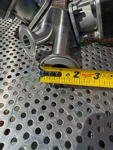 Used 2 ITT Pure Flo Advantage Stainless Steel Diaphragm Valve w/ 1" Sanitary Fittings