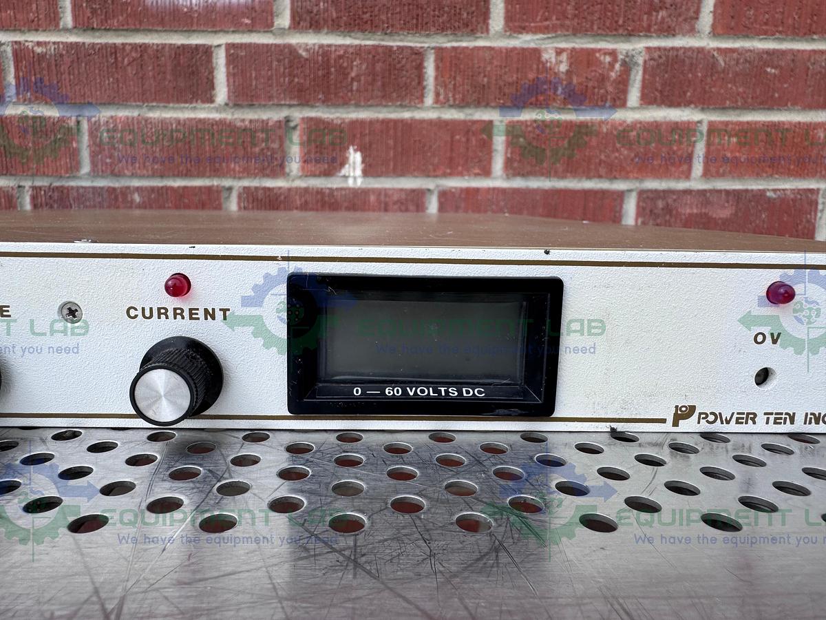 Used Power Ten 3300D-1060 DC Power Supply 115 VAC, 60 Hz