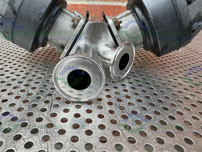 Used 2 ITT Pure Flo Advantage 3 - Way Diaphragm Valve w/ 1" Sanitary Fitting