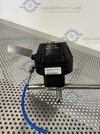Used 2 ITT Pure-Flo A208 Diaphragm Valves 90PSI w/ 3/4" and 1" Sanitary Fittings