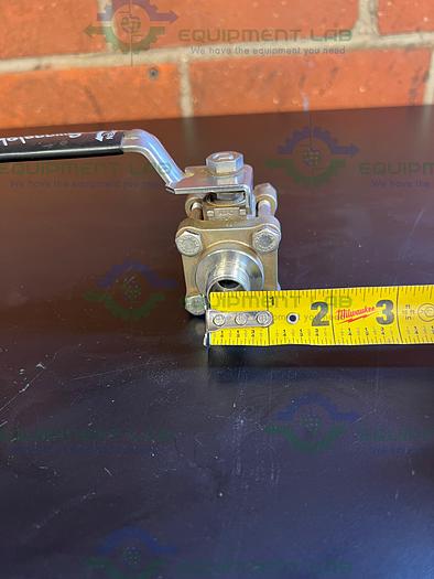 Used Swagelok  Stainless Steel Ball Valve  w/ 3/4" Threaded Fitting