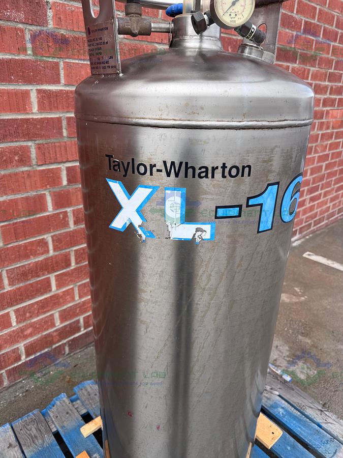 Used Taylor Wharton XL-160 Liquid Nitrogen Cryogenic Storage Tank 100 PSI