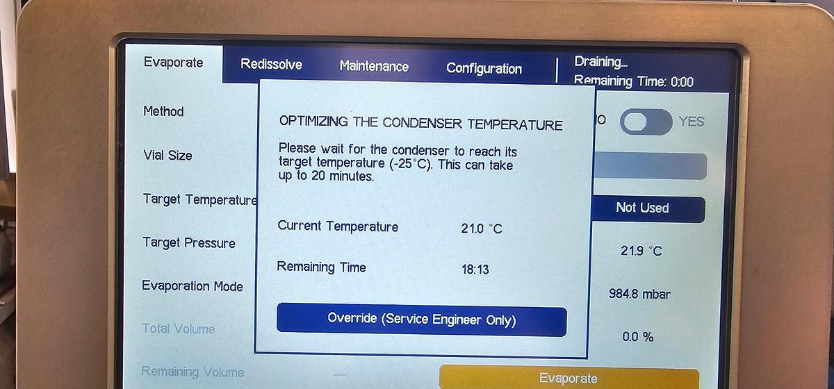 Used Biotage V-10 Touch Evaporation System Walk-up, Walk-away w/ Edwards 6 iC Pump