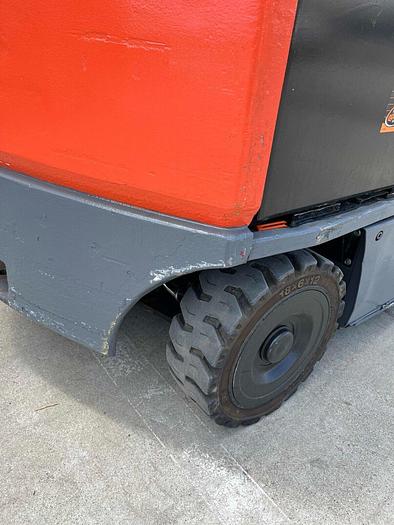 Used Toyota 7FBCU35 8000# Electric Forklift - Cushion Tires, 7700 Hours - 120" Mast