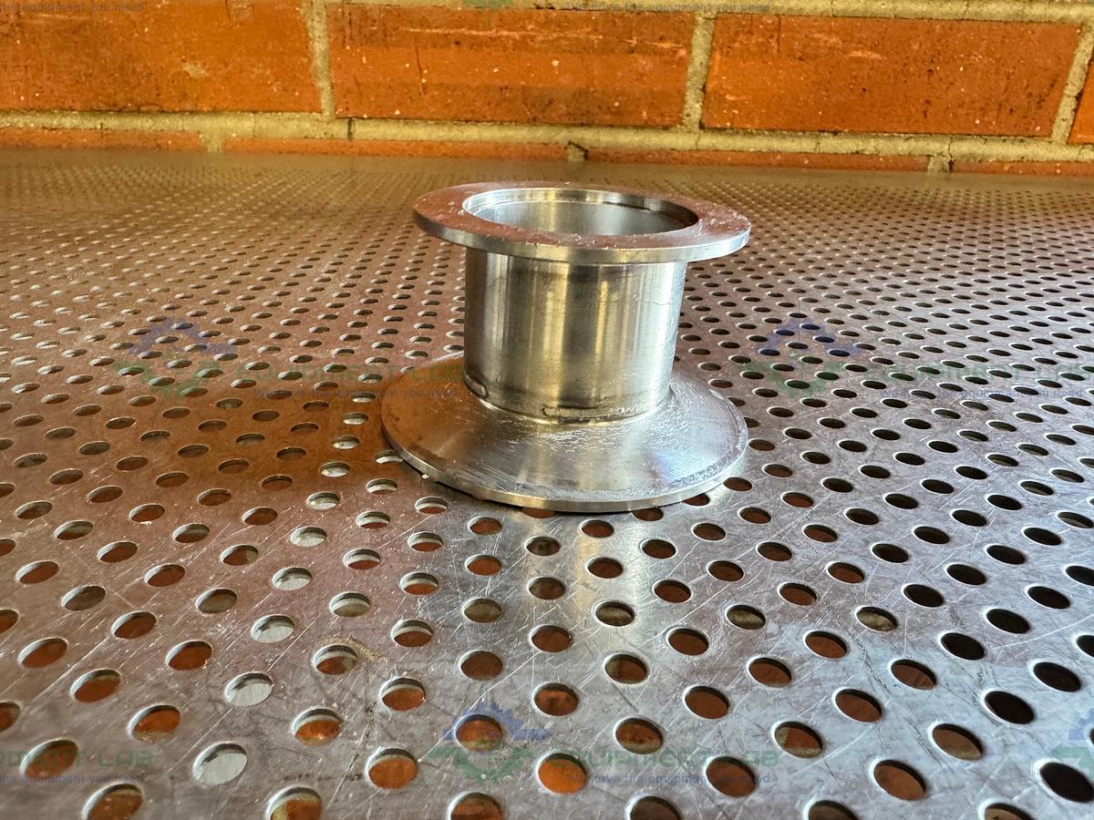 Used Stainless Steel Vacuum Reducer KF 50 to 3" Sanitary Fitting