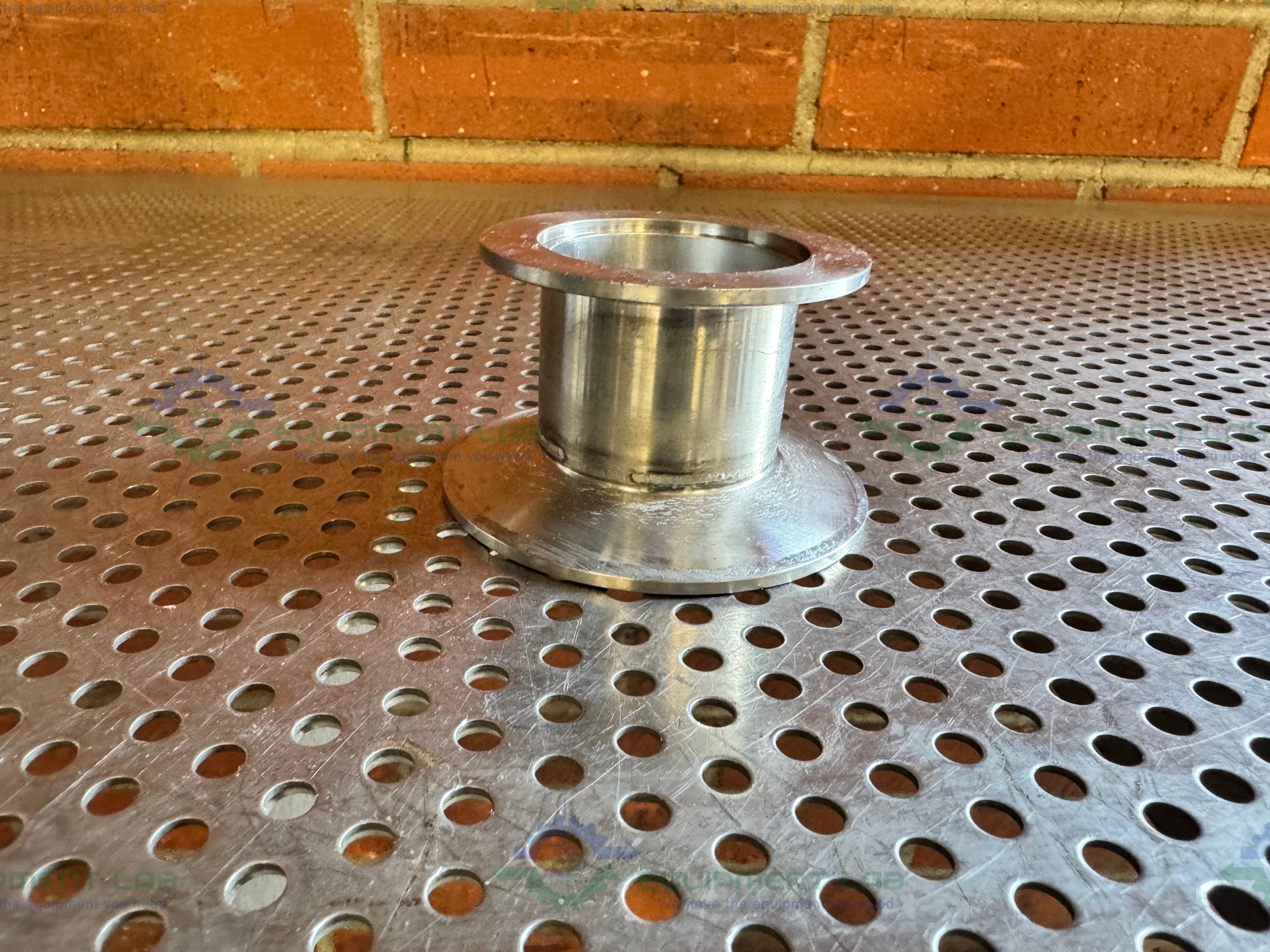 Used Stainless Steel Vacuum Reducer  KF 50 to 3" Sanitary Fitting
