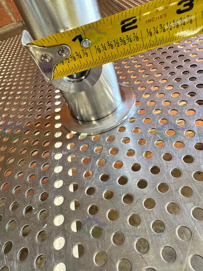 Used 3 Way Stainless Steel KF 50 to KF 16/10 Elbow Nipple Vacuum Fitting