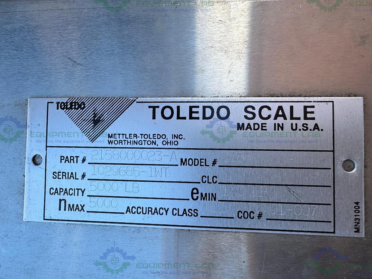 Used Mettler Toledo 48" x 48" Floor Scale 5000 lb w/ Mettler IND570, APR430 Printer
