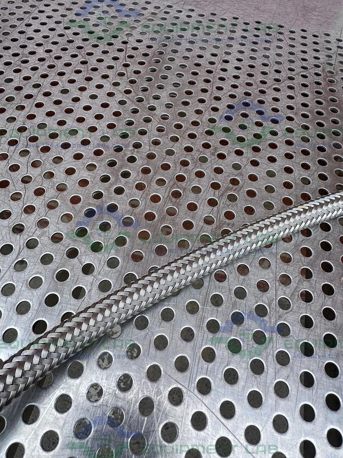 Used Unbranded 36" Stainless Steel Braided Hose w/ 1/2" NPT Fittings