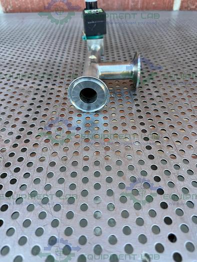 Used ASCO SC XB262C036E Solenoid Valve w/ 3 Way Pipe  1" Sanitary Fitting