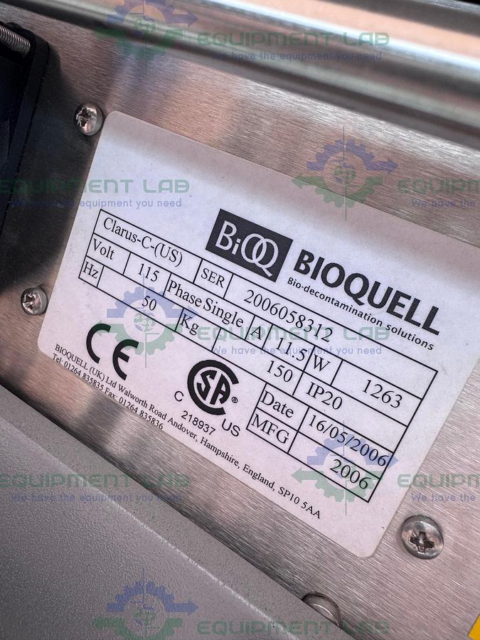 Used CPS Barrier Sterility Test 3 Station Isolator w/ Sternest Equinox, Clarus - C