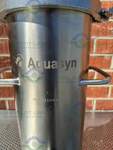 Used Aquasyn  Hastelloy C 22 Single Wall  14 Liter Tank w/ Aquasyn Valve