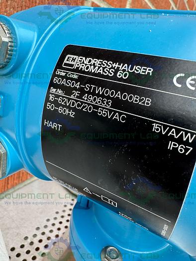 Used Endress + Hauser Promass 60 AS04 Mass FlowMeter w/ Conductivity Sensor