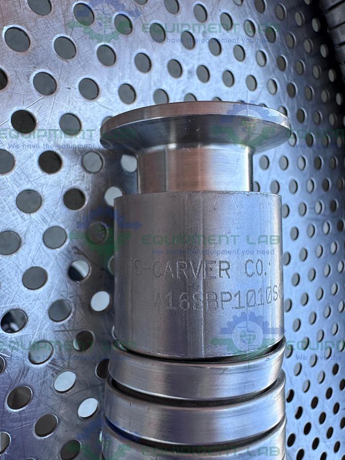 Used Williams-Carver  83" SS Reinforced Flexible Silicon Hose w/ 1" Sanitary Fittings