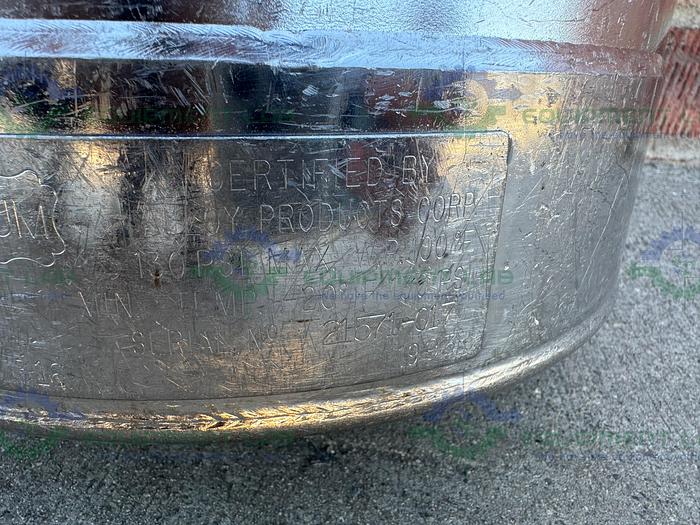 Used Alloy Products 45 Liter Stainless Steel Pressure Vessel 130 PSI