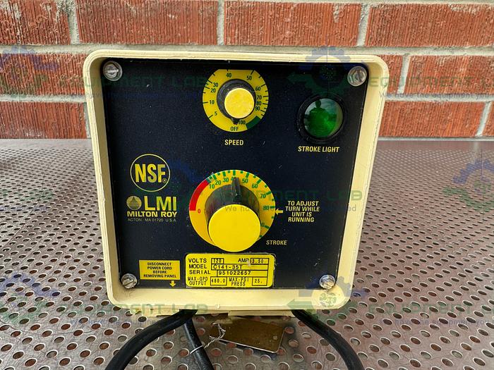 Used LMI Milton Roy C Series C141-35T Metering Pump 120V, Max 480 GPD at 25PSI