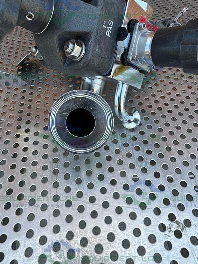 Used 4 ITT Pure Flo Stainless Steel Diaphragm Valve w/ 1/2" - 1" Sanitary Fittings