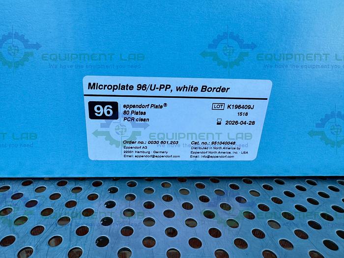 Eppendorf  951040048 Microplates 96 / U-PP White Boarder Plates PCR Clean