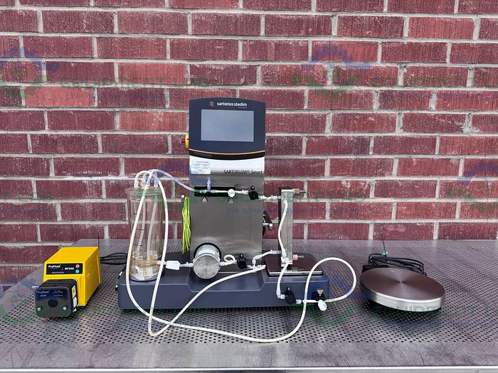 Used Sartorius SartoFlow Smart Crossflow Filtration Systems w/ Pump, Scale + more