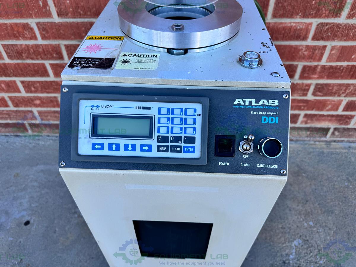 Used Atlas Polymer Evaluation DDI/TE Dart Drop Impact Tester 115 V, 1PH