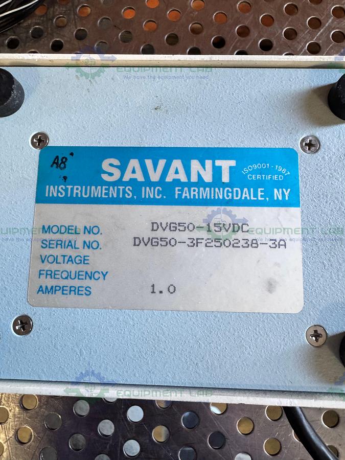 Used Savant DVG50-15VDC Digital Vacuum Gauge 400 mA, 15 VDC