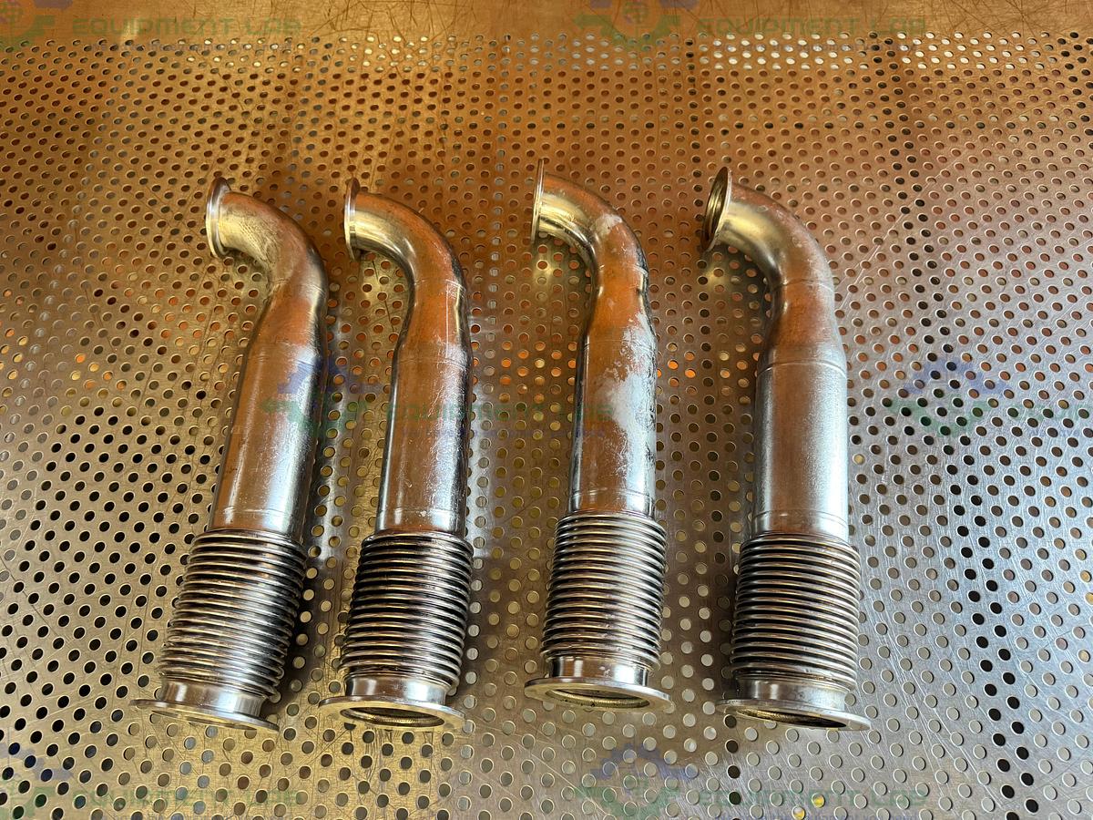Used Stainless Steel KF50 to KF 40 Vacuum Bellow with 90 Degree Elbow