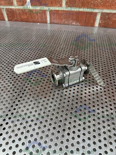 Used SVF -F. C. I. SB76666ATTR Ball Valve 1500 PSI w/ 1" Sanitary Fitting