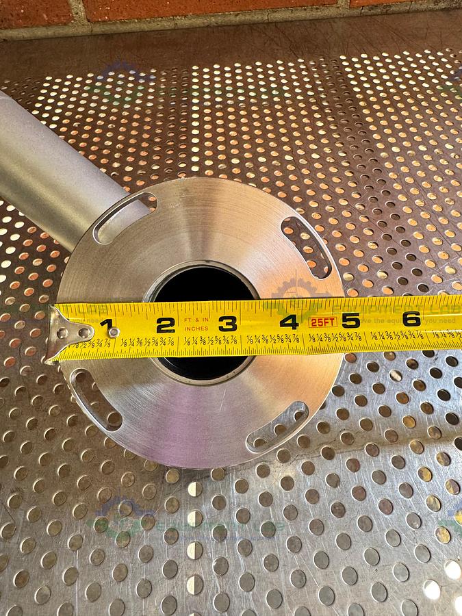 Used Stainless Steel Vacuum Pipe with 5" Flange to KF50
