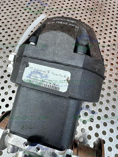 Used ITT Pure Flo Advantage 4 - Way Diaphragm Valve w/ 1.5" to 1/2" Sanitary Fitting