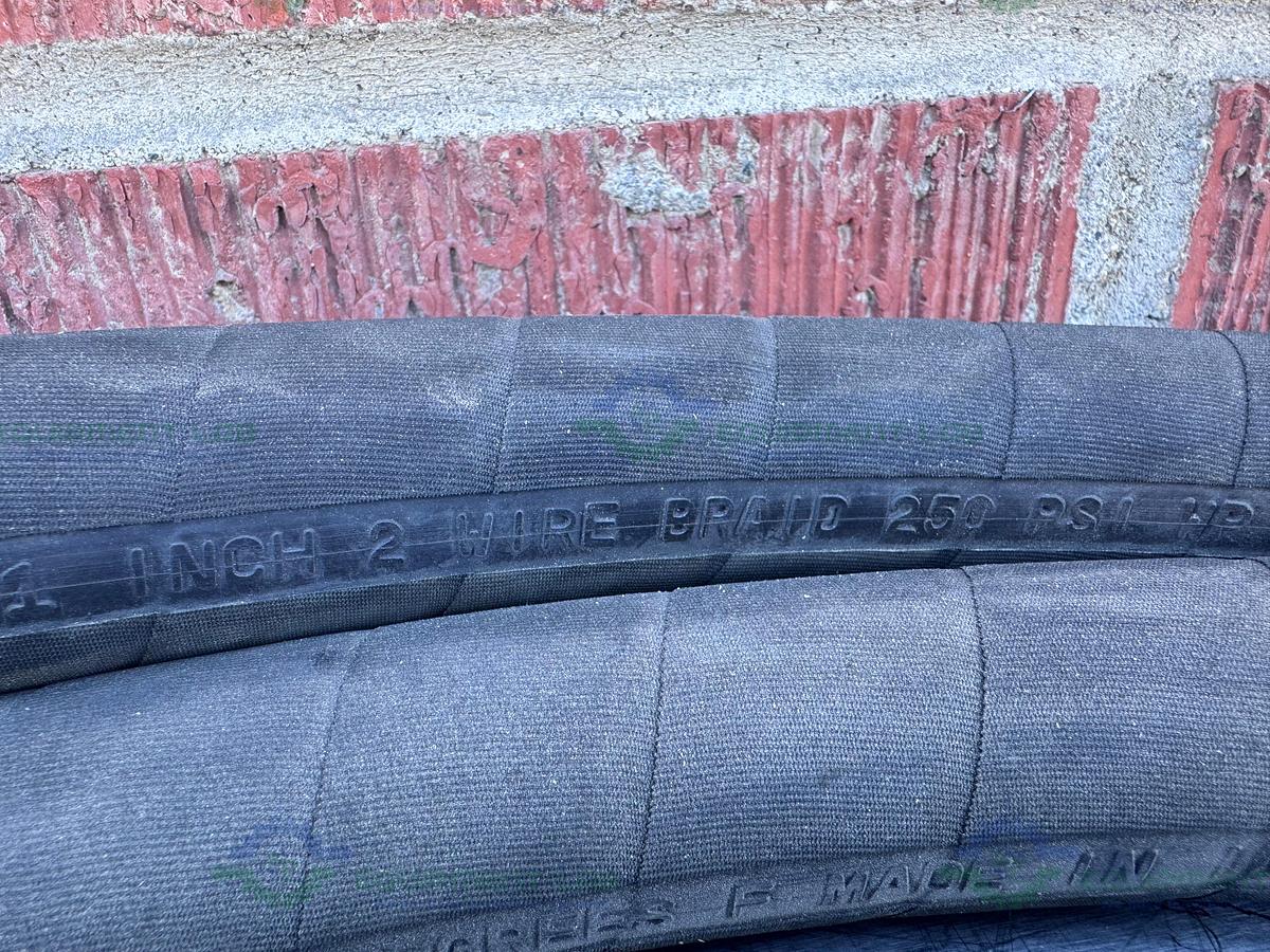 Used Steam King 205MB 1" 2 Wire Braid 250 PSI 232" Flexible Hose w/ 1" NPT Fittings