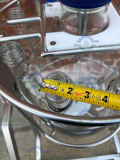 Used Chemglass 36L Glass Graduated 9-Neck Bio Reactor Vessel w/ Impeller + More