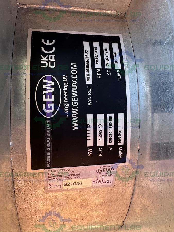 GEW Engineering Rhino / RLT UV Curing System w/ E2C 1 UV LampHead MFG 2021