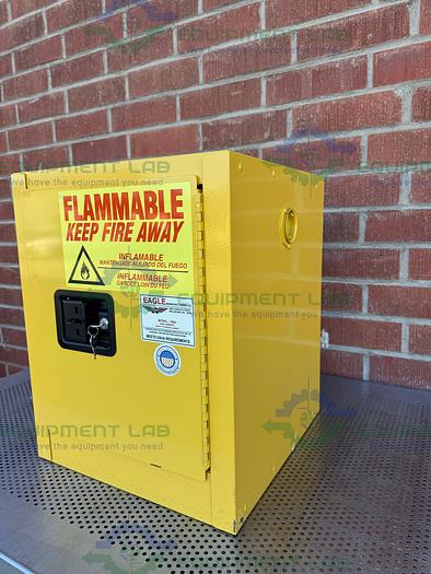 Used Eagle 1904 4 Gallon Flammable Liquid Storage Cabinet w/ Soft Close Door, Key
