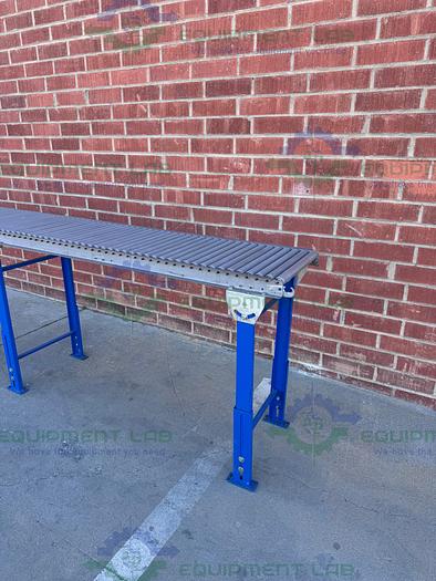 Used Roll-Away Heavy Duty Roller Conveyor 10' x 18" w/ Adjustable Legs