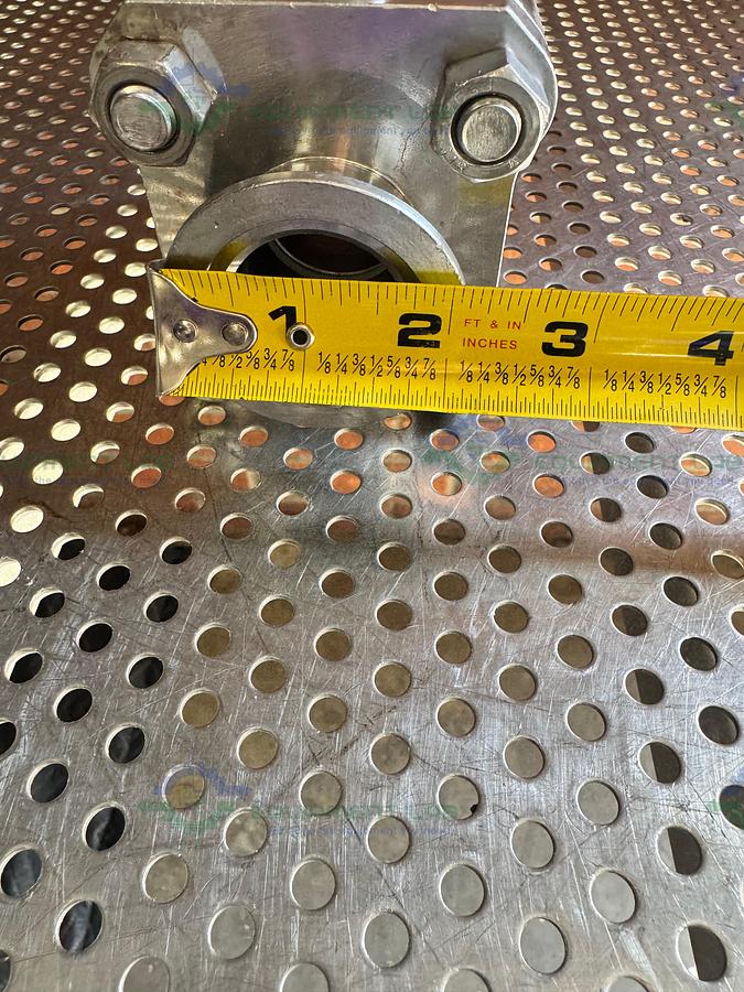 Used A&N Corporation Stainless Steel Ball Valve w/ KF40 Vacuum Fitting