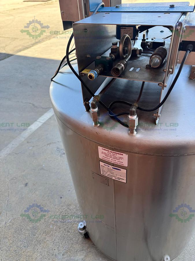 Used CHART MVE XLC 810 HE-F Liquid Nitrogen Cryogenic Storage Tank w/ TEC 3000