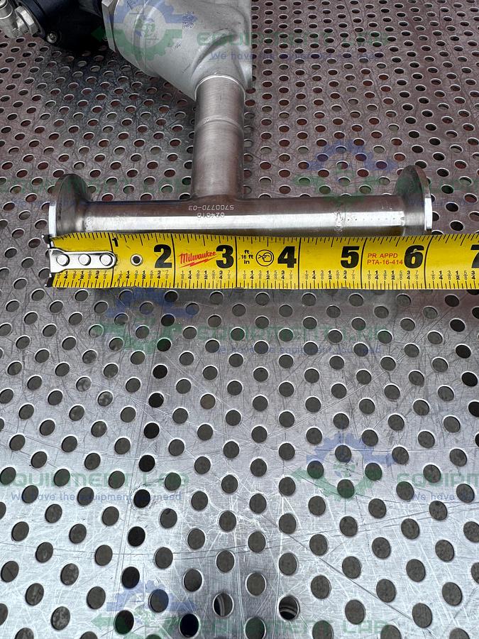 Used Gemu 554/25/D55 Pneumatic Angle Seat Globe Valve w/ 1" Sanitary Fitting