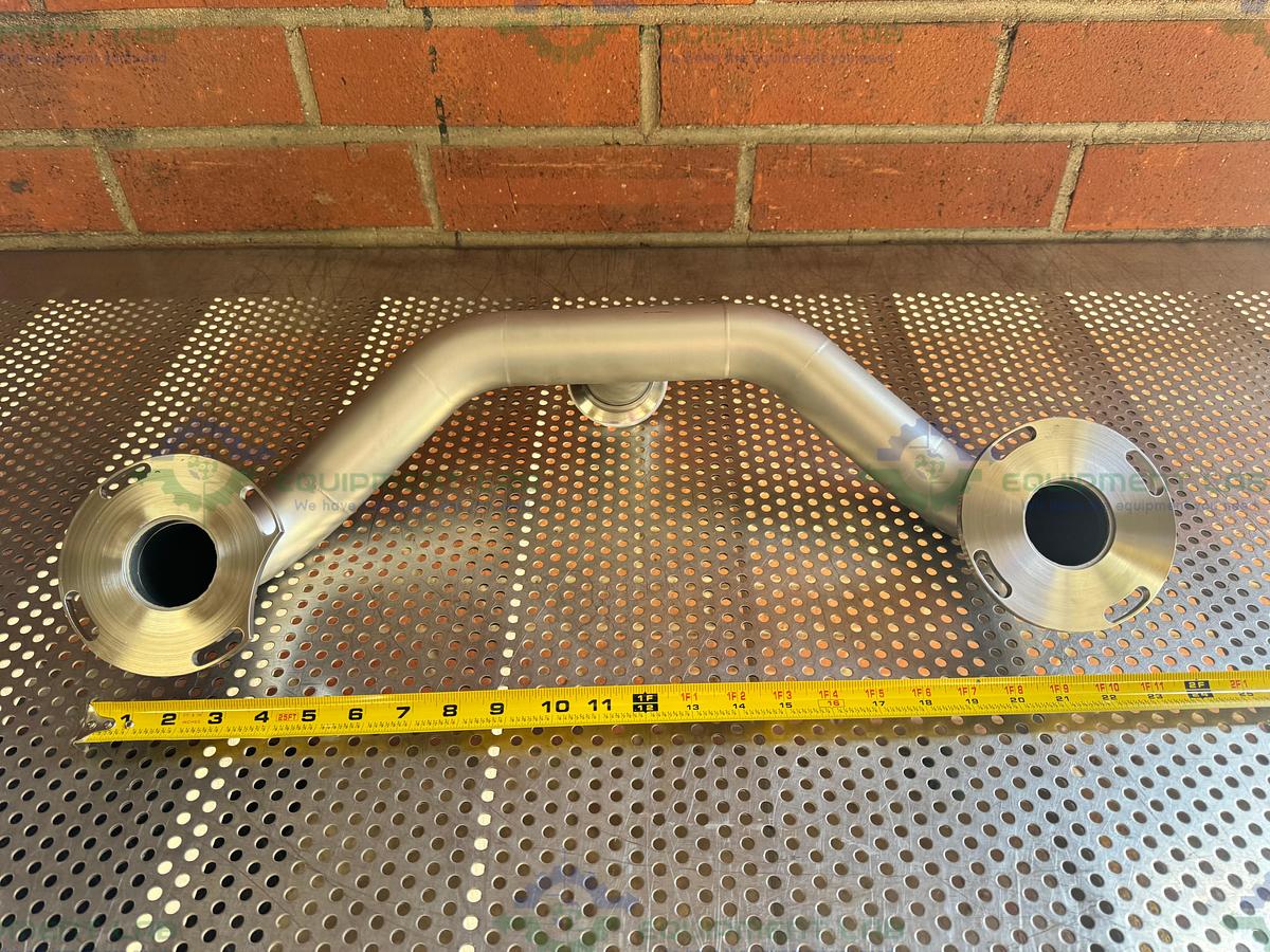 Used Stainless Steel Vacuum Pipe with 5" Flange to KF50