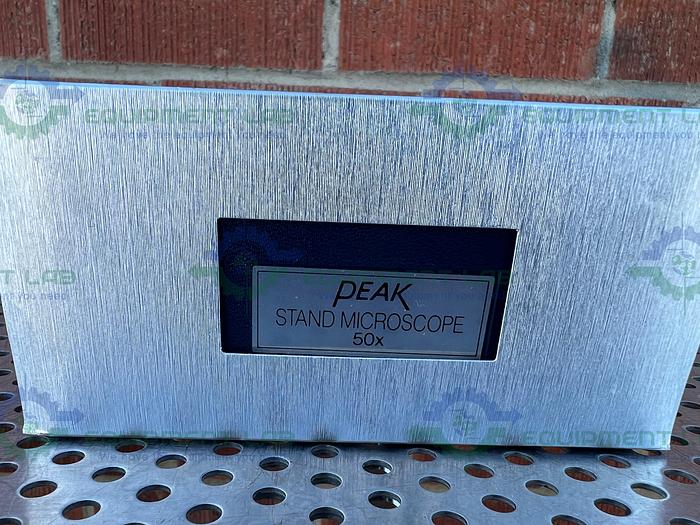 Used Beta Precision Industries  Peak Stand Microscope 50x w/ Electronic Ruler 80"