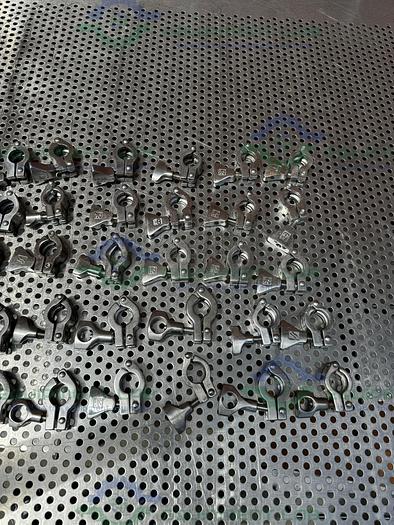 Used Lot of 50 - Unbranded Stainless Steel 1" OD Tri Clamp Sanitary Clamp