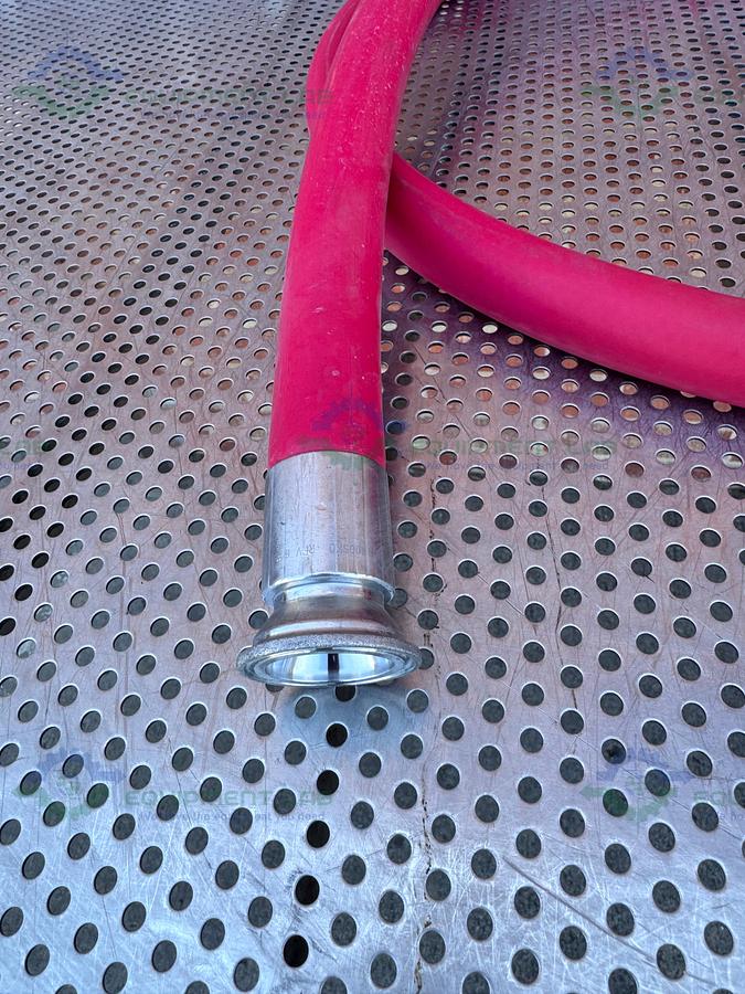 Used Silicone Flexible 120"  Hose w/ 1 1/2" Sanitary Fitting